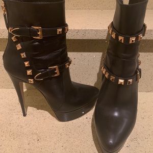 Authentic Miu Miu Platform Studded Booties 39